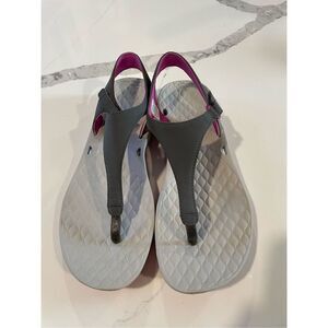 Columbia PFG Sunbreeze Vent Gladiator Sandal Gray/Pink Women’s Sz 10